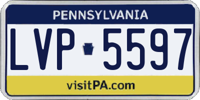 PA license plate LVP5597