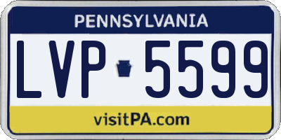 PA license plate LVP5599