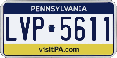 PA license plate LVP5611