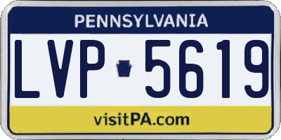 PA license plate LVP5619