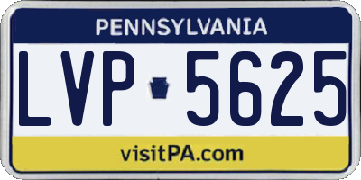 PA license plate LVP5625
