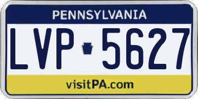 PA license plate LVP5627