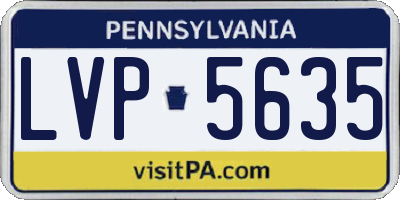 PA license plate LVP5635