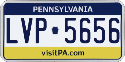 PA license plate LVP5656