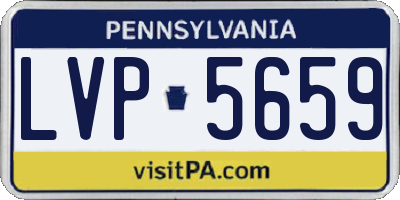 PA license plate LVP5659