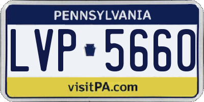 PA license plate LVP5660