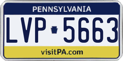 PA license plate LVP5663