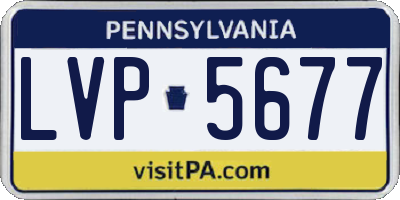 PA license plate LVP5677