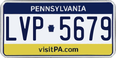 PA license plate LVP5679