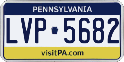 PA license plate LVP5682