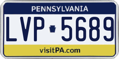 PA license plate LVP5689