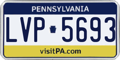 PA license plate LVP5693