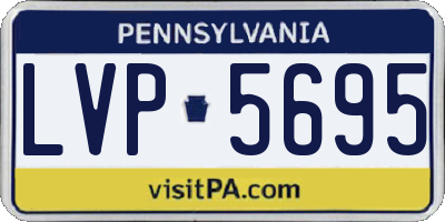 PA license plate LVP5695