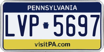 PA license plate LVP5697