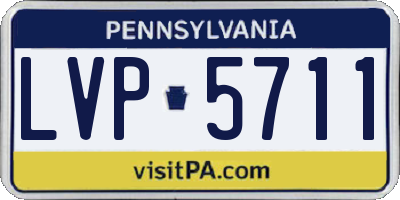 PA license plate LVP5711