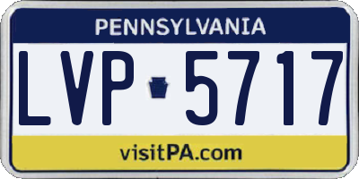 PA license plate LVP5717