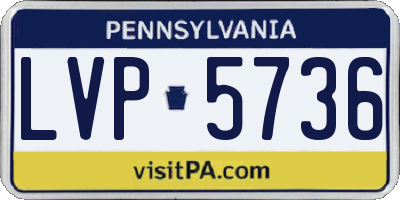 PA license plate LVP5736