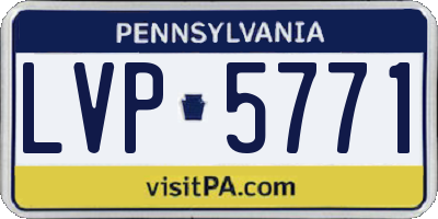 PA license plate LVP5771