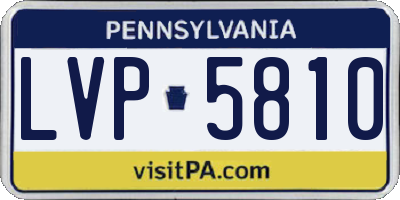 PA license plate LVP5810