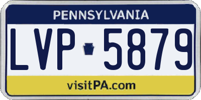 PA license plate LVP5879