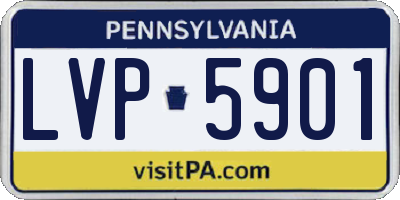 PA license plate LVP5901