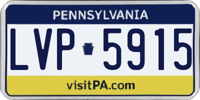 PA license plate LVP5915