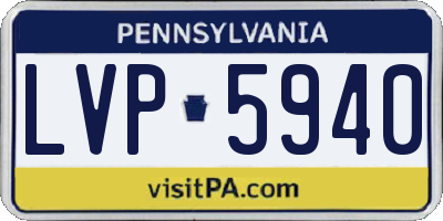 PA license plate LVP5940