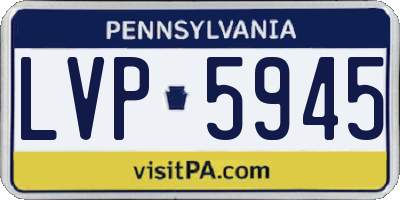 PA license plate LVP5945