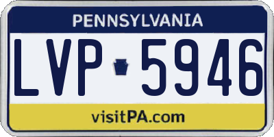 PA license plate LVP5946