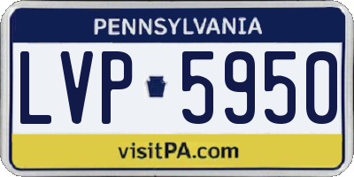 PA license plate LVP5950
