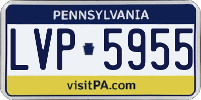 PA license plate LVP5955