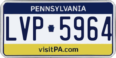 PA license plate LVP5964