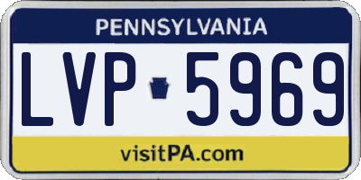 PA license plate LVP5969