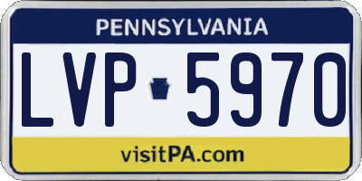 PA license plate LVP5970