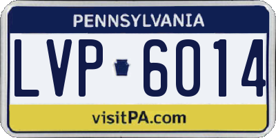 PA license plate LVP6014