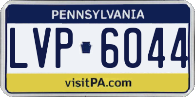 PA license plate LVP6044