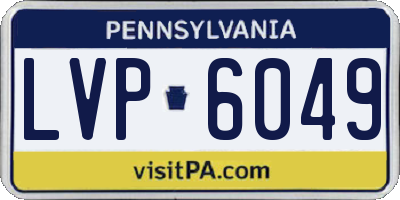 PA license plate LVP6049