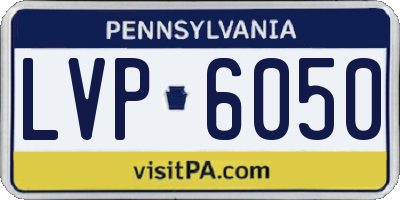 PA license plate LVP6050