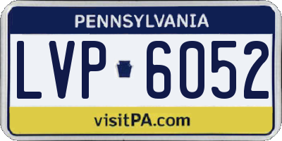 PA license plate LVP6052