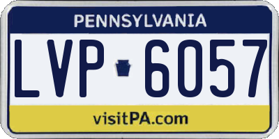PA license plate LVP6057