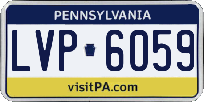 PA license plate LVP6059