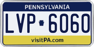 PA license plate LVP6060