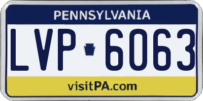 PA license plate LVP6063