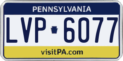 PA license plate LVP6077