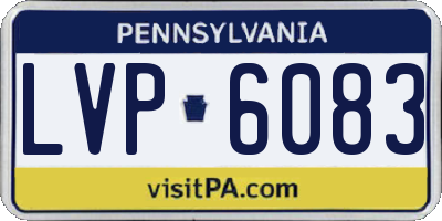 PA license plate LVP6083