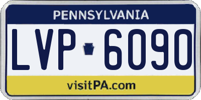 PA license plate LVP6090