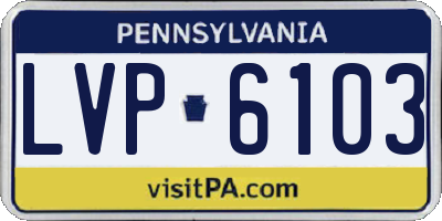 PA license plate LVP6103