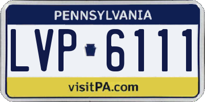 PA license plate LVP6111