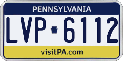 PA license plate LVP6112
