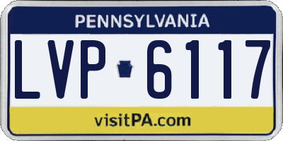 PA license plate LVP6117